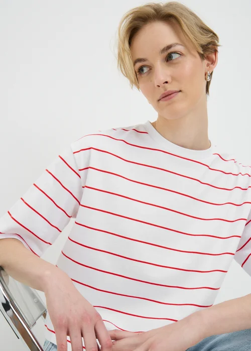 Red Stripe Boxy Top - S Image 3