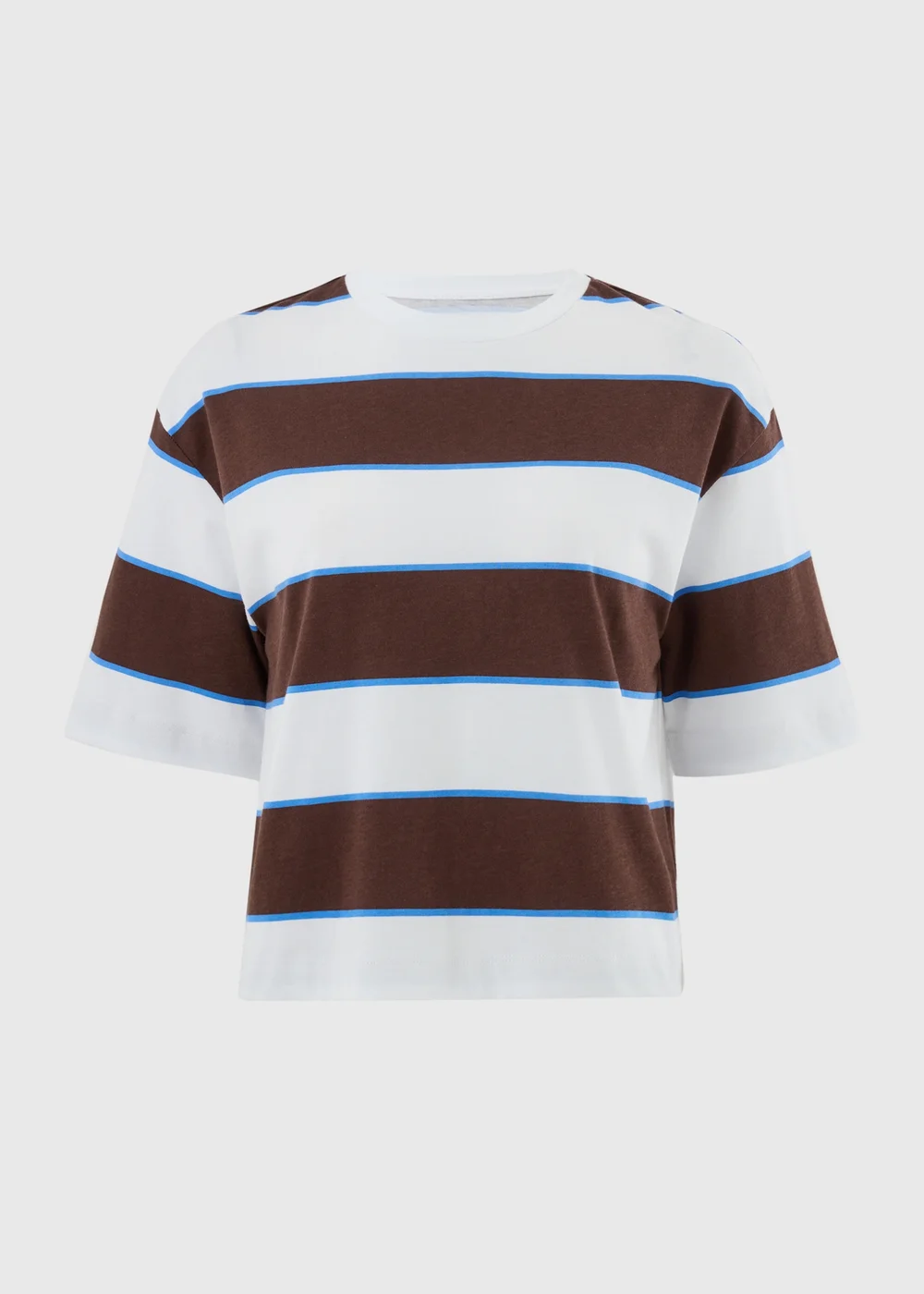 Chocolate Brown Striped Box Top - S Image 4