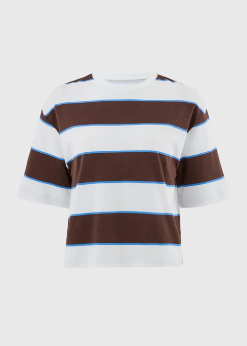Chocolate Brown Striped Box Top - S Image 4