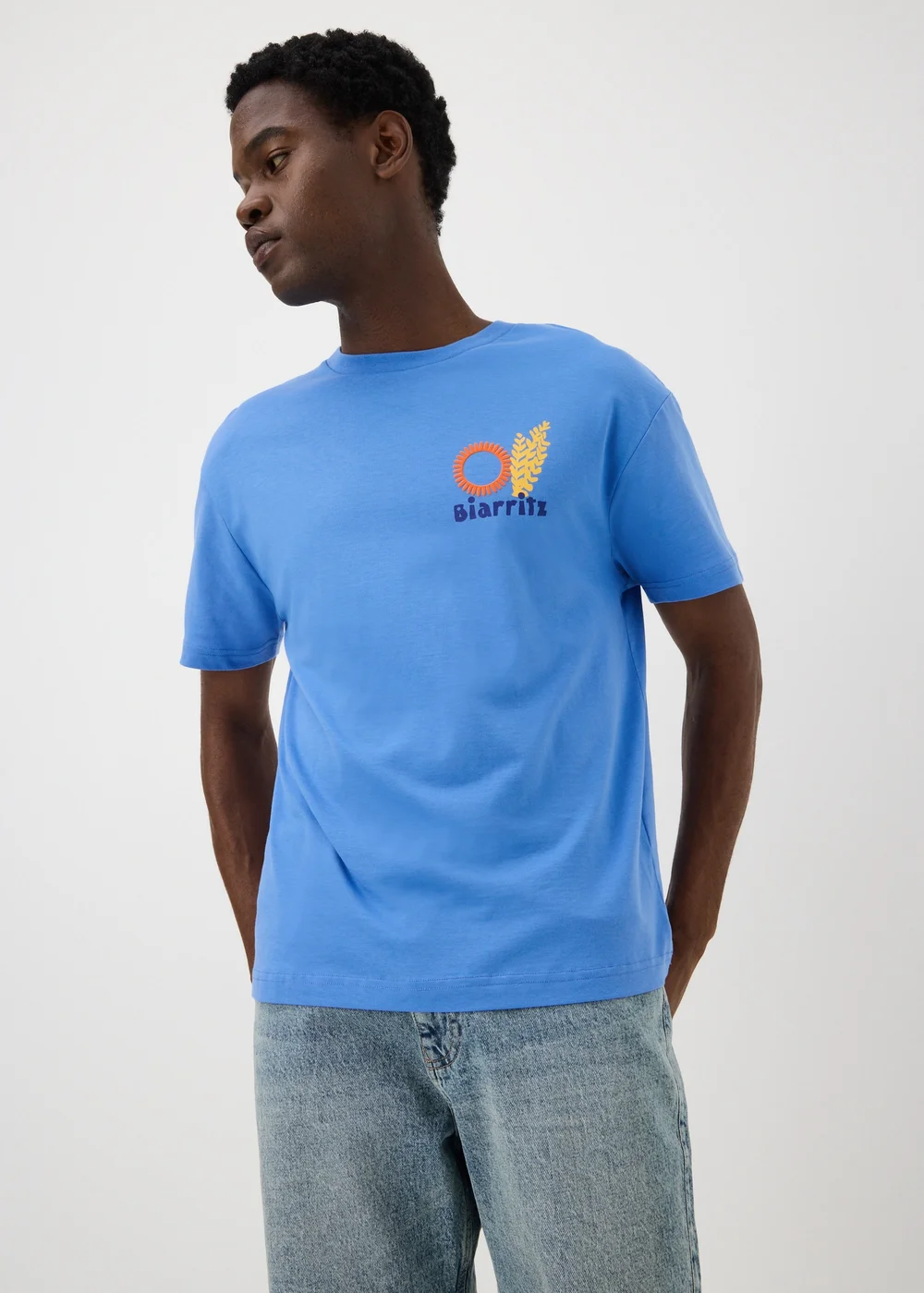Blue Biarritz Back Graphic T-Shirt - S Image 2