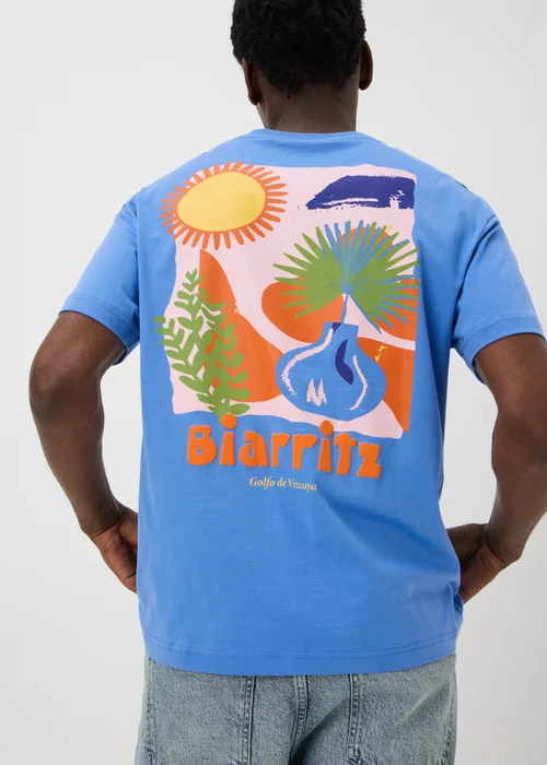 Blue Biarritz Back Graphic T-Shirt - S Image 1