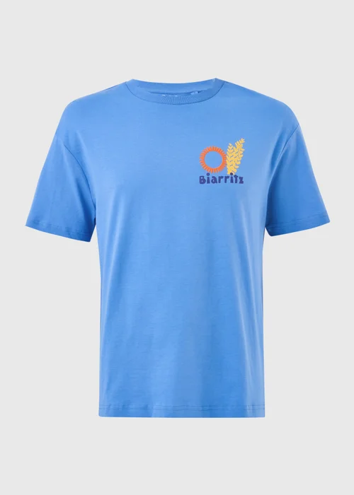 Blue Biarritz Back Graphic T-Shirt - S Image 4