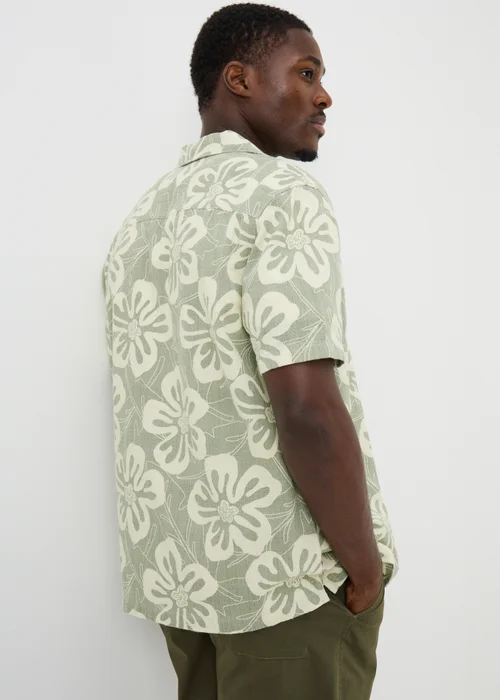Sage Green Floral Shirt - S Image 2