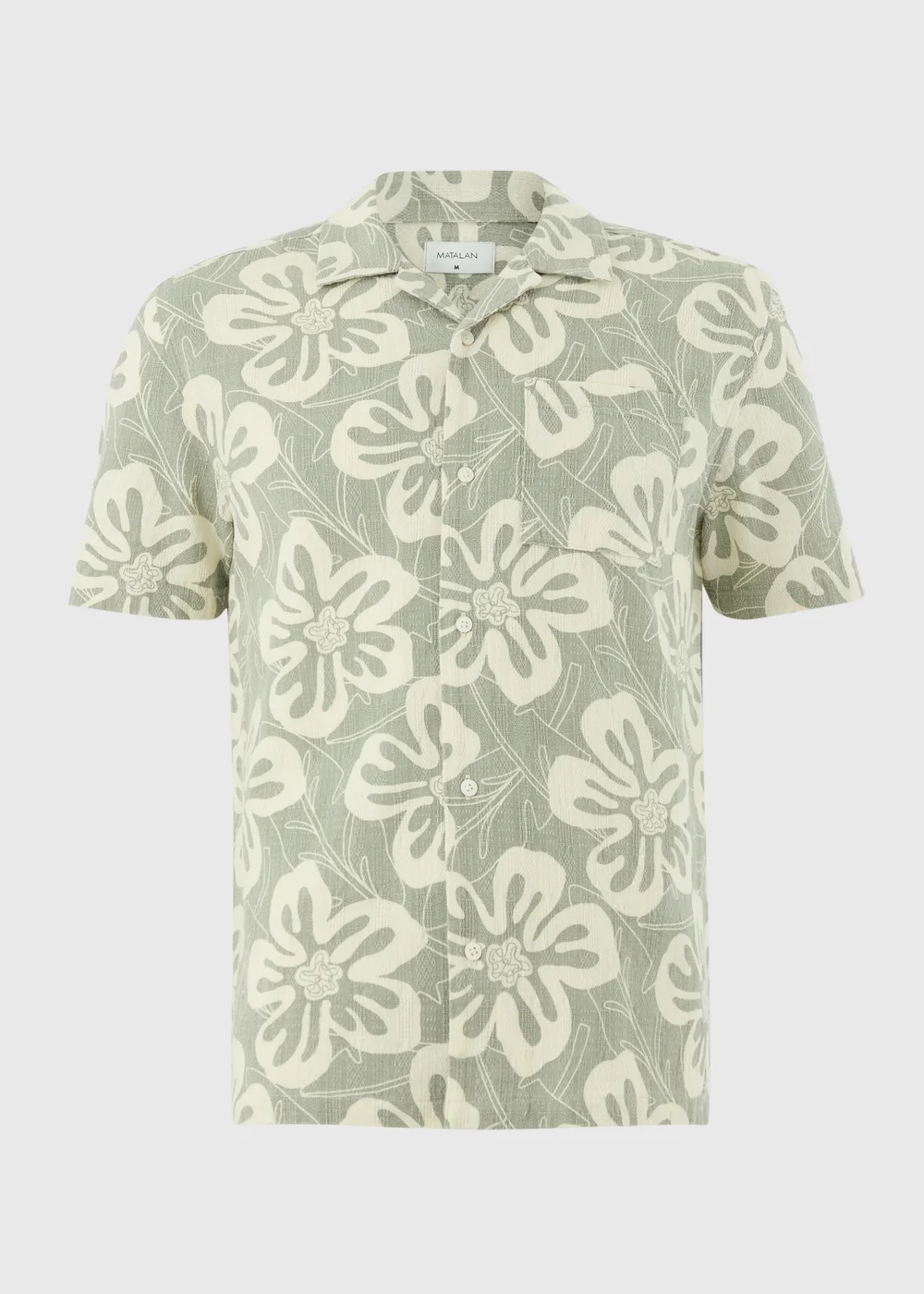 Sage Green Floral Shirt - S Image 4