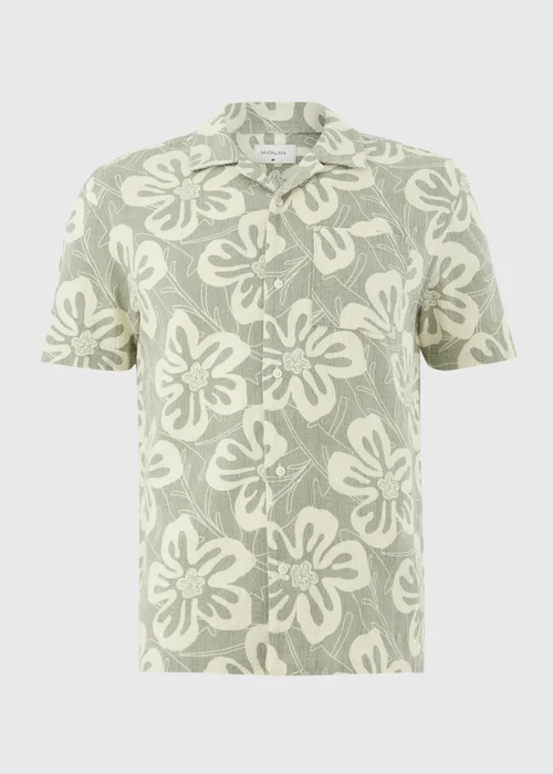 Sage Green Floral Shirt - S Image 4