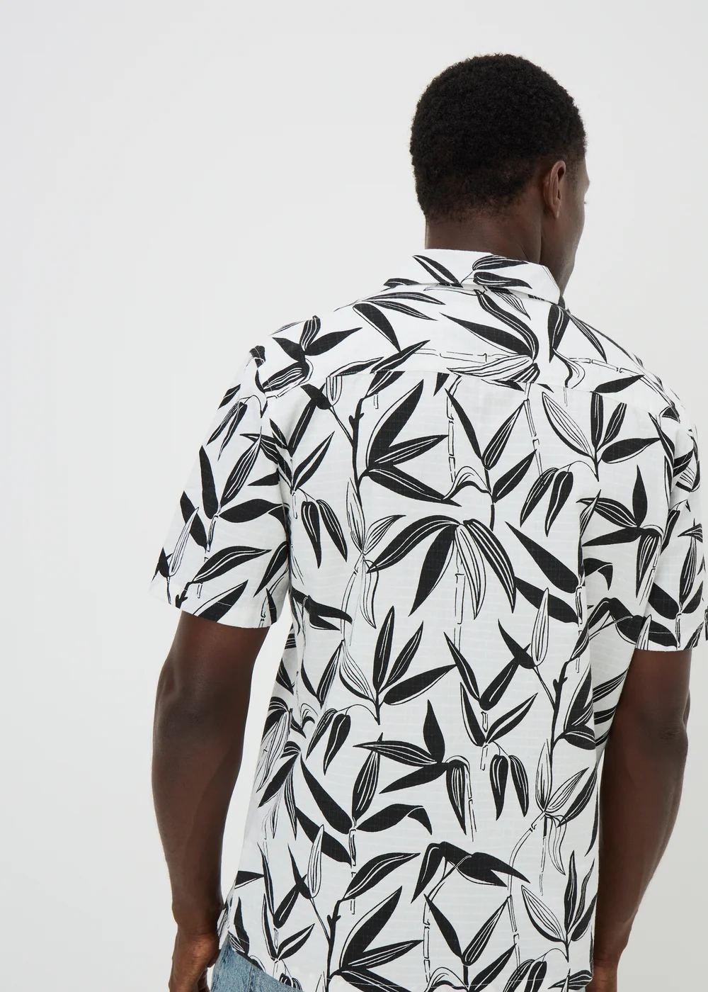 Ecru Foliage Printed Shirt - M Image 2