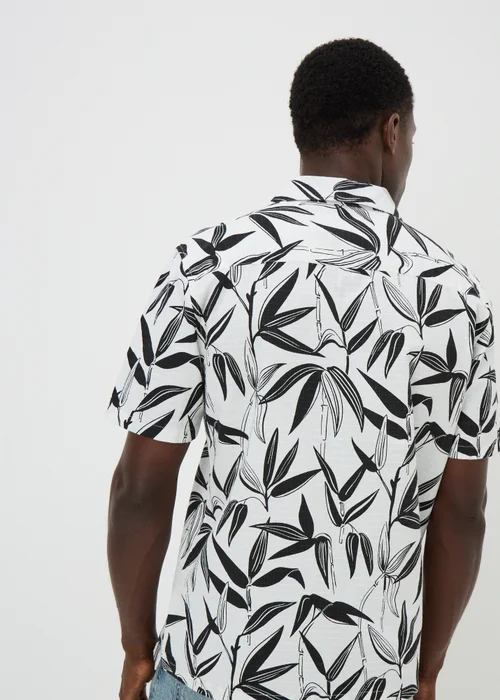 Ecru Foliage Printed Shirt - M Image 2