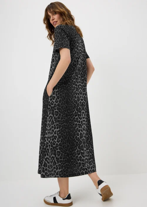 Grey Animal Print Midaxi T-Shirt Dress - 14 Image 2