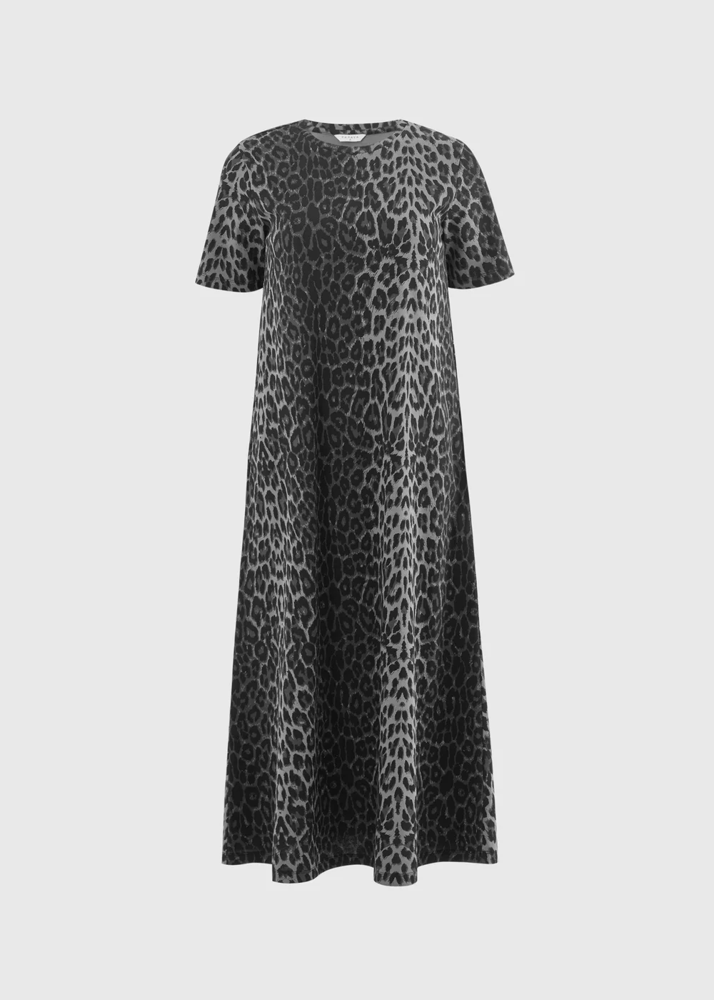 Grey Animal Print Midaxi T-Shirt Dress - 14 Image 4