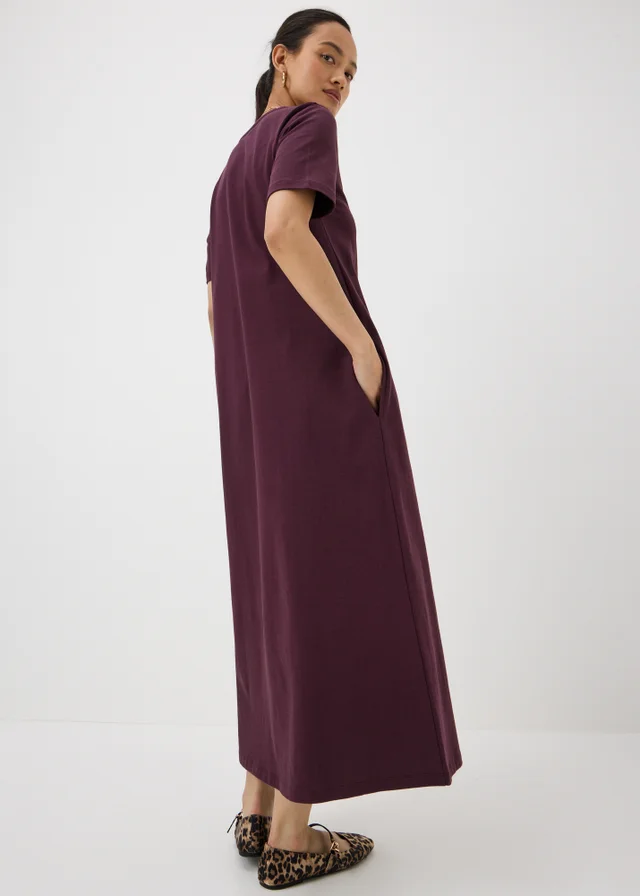 Wine Midaxi T-Shirt Dress