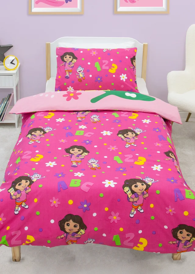 Dora The Explorer Hola Pink Single Duvet Cover
