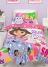 Dora The Explorer Hola Pink Single Duvet Cover - Single Image 1