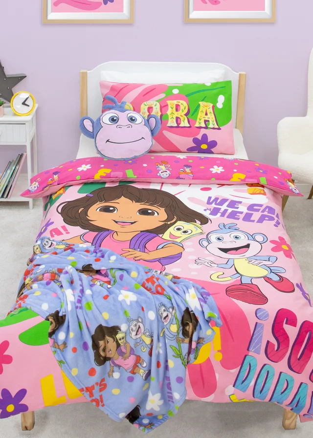 Dora The Explorer Hola Pink Single Duvet Cover