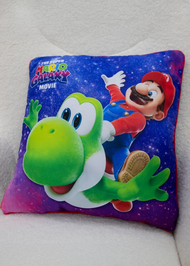 Nintendo Super Mario Movie 2 Lessgo Multicolour Square Cushion