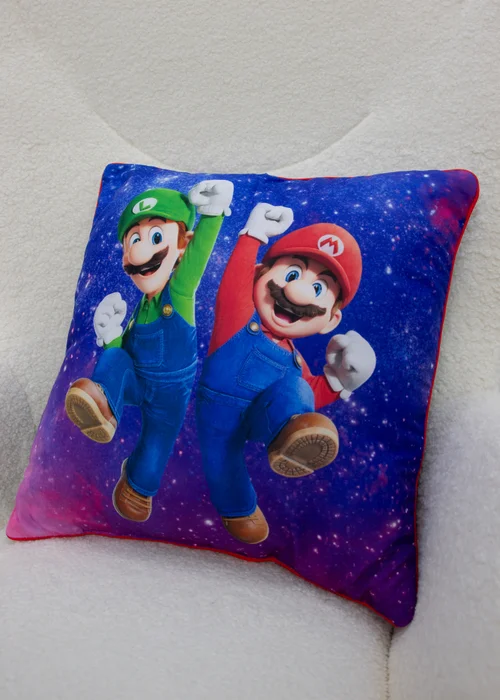 Nintendo Super Mario Movie 2 Lessgo Multicolour Square Cushion - One Size Image 2