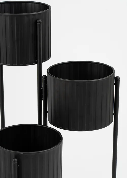 Scottish Everlastings Set of 3 Indoor/Outdoor Black Planters - One Size Image 2