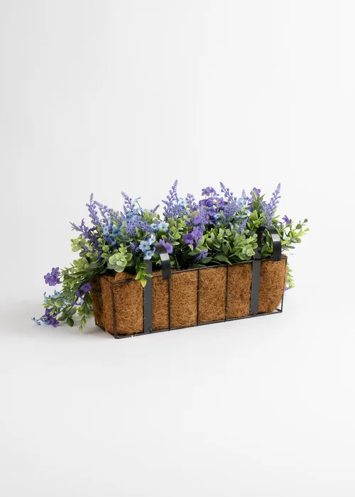Scottish Everlastings Purple Mixed Trailing Outdoor Window Hanging Trough (55cm) - One Size Image 2