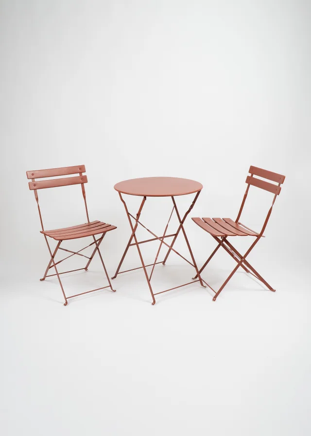 Scottish Everlastings Burnt Orange Metal Bistro Set