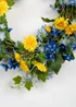 Scottish Everlastings Blue & Yellow Floral Wreath (50cm) - One Size Image 2