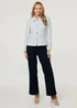 Izabel London Blue Textured Button Detail Fitted Jacket - 14 Image 3