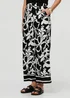 Izabel London Black Abstract Floral Wide Leg Trousers - 12 Image 4