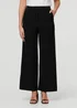 Izabel London Black High Waist Wide Leg Smart Trousers - 10 Image 2