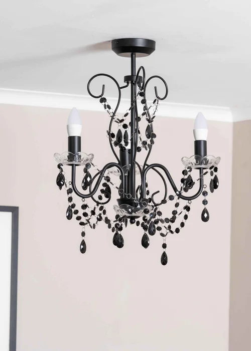 ValueLights Viscount Black Pendant Light (57cm x 45cm x 45cm) - One Size Image 3