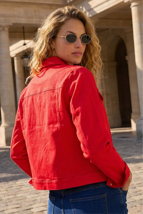 Roman Red Stretch Pocket Detail Jacket - 12 Image 3