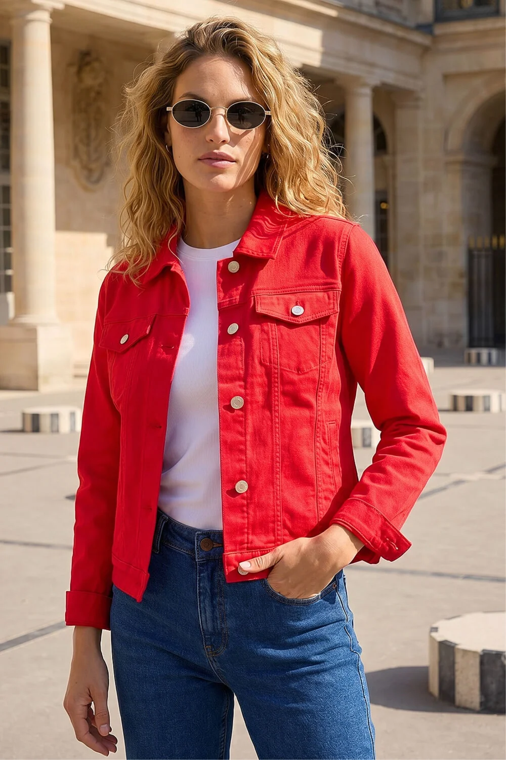 Roman Red Stretch Pocket Detail Jacket - 12 Image 1