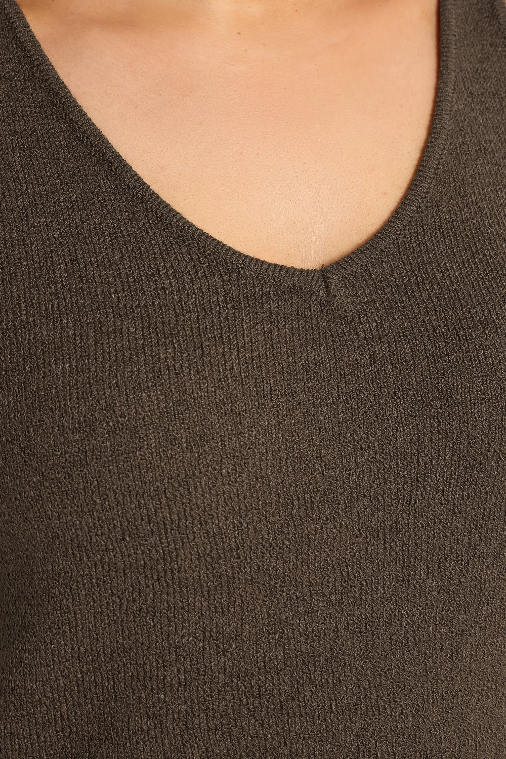 Yours Curve Chocolate Brown Knitted Vest Top - 26-28 Image 4