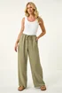 Roman Khaki Petite Stripe Pull On Stretch Trouser - 14 Image 2