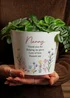 Personalised Memento Company Pretty Floral Ceramic Plant Pot - One Size Image 3