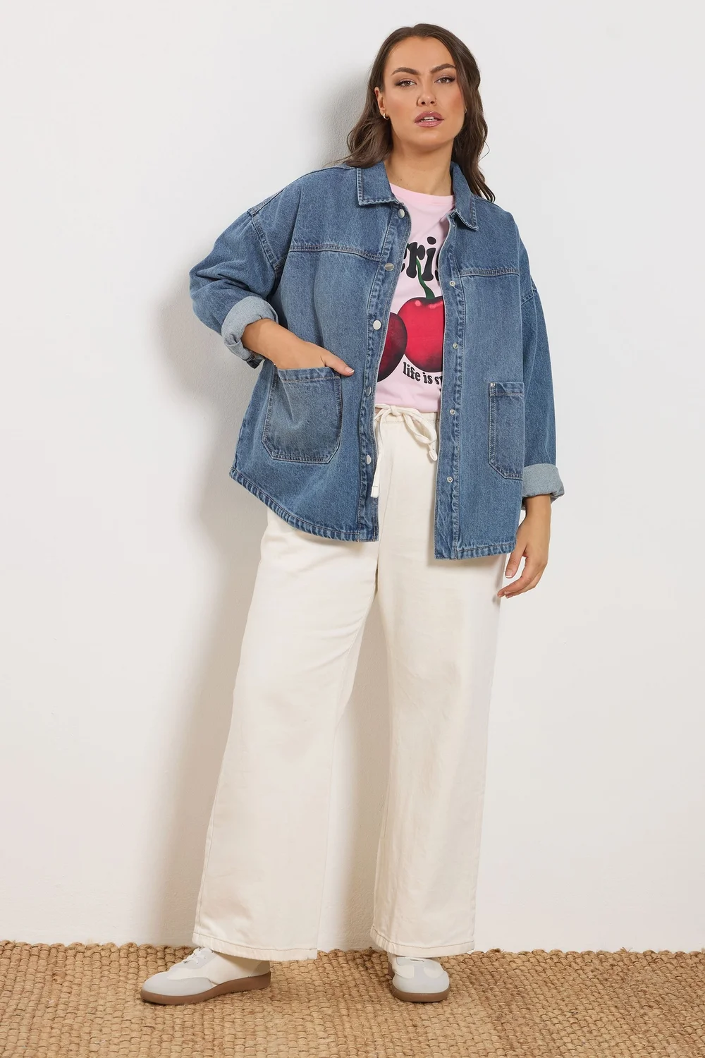 Yours Curve Blue Denim Shacket - 20 Image 2