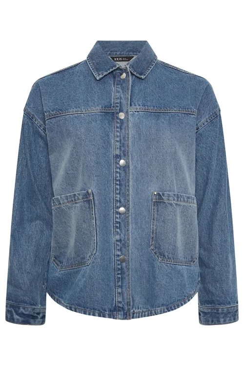 Yours Curve Blue Denim Shacket - 20 Image 5