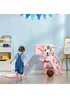 Homcom Pink Kids Slide With Basketball Hoop, Basketball, For Ages 18-36 Months - One Size Image 1