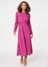 Izabel London Purple Cross Front Midi Dress - 10 Image 1