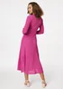 Izabel London Purple Cross Front Midi Dress - 10 Image 2