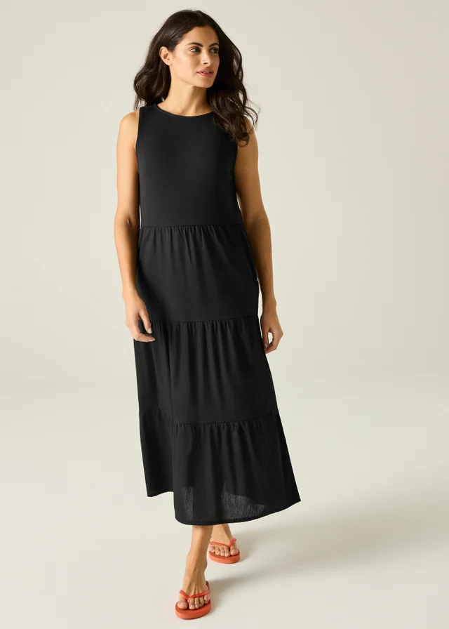Regatta Black Tarise Tiered Midi Dress