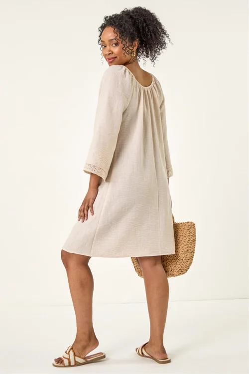 Roman Stone Petite Lace Trim Dress - 8 Image 3