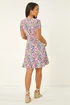 Roman Blue Petite Floral Frill Wrap Dress - 16 Image 3
