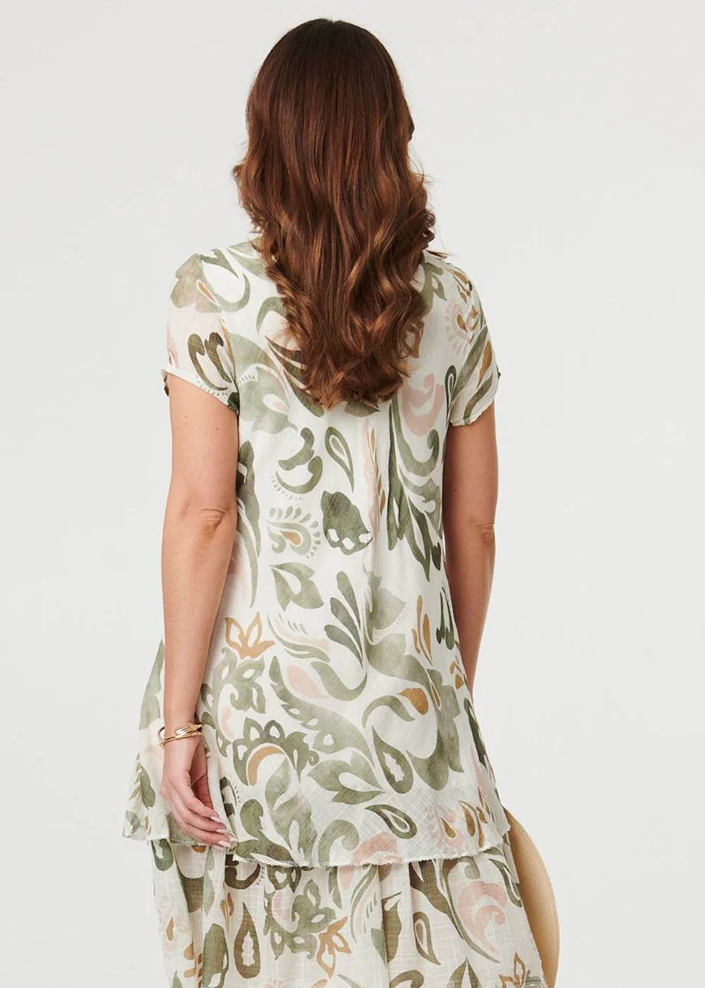 Izabel London Sage Printed Cap Sleeve Knee Length Dress - 16 Image 2