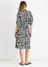 Gini London Black Button Through Belted Shirt Midi Dress - L/XL Image 2