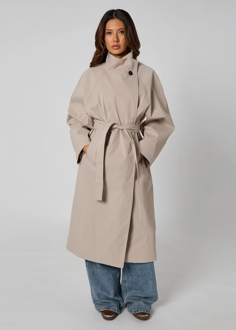 Urban Bliss Stone High Neck Trench - L Image 1