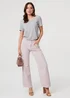 Izabel London Pink High Waist Straight Leg Jeans - 12 Image 1