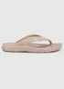 Totes Solbounce Taupe Toe Post Sandals - 7 Image 3