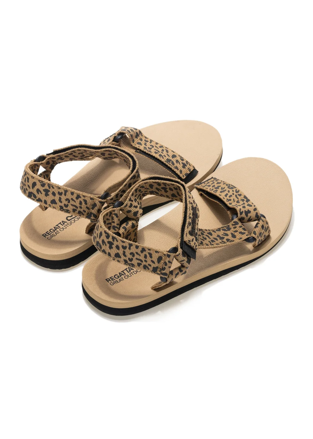 Regatta Leopard Print Black Vendeavour Sandals - 4 Image 6