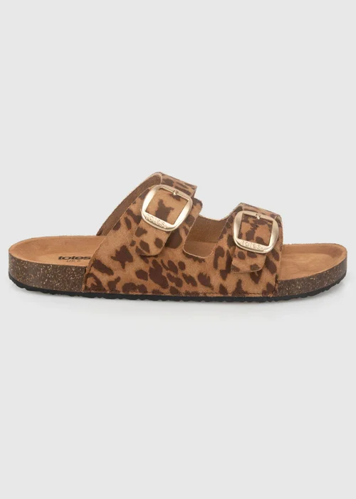 Totes Animal Print Double Buckle Sliders - 8 Image 1
