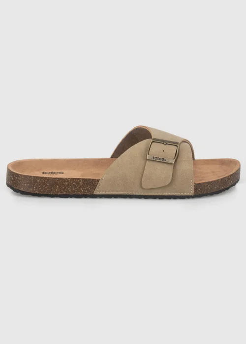 Totes Light Brown Single Buckle Sliders - 4 Image 1