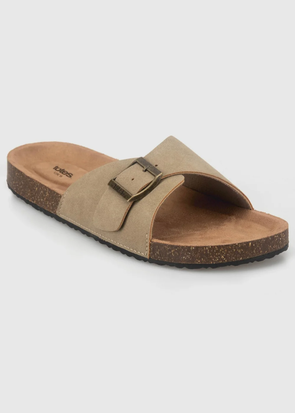 Totes Light Brown Single Buckle Sliders - 4 Image 3