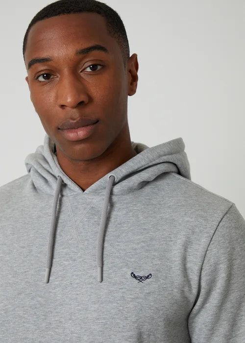 Threadbare Light Grey Cotton Blend Pullover Hoody - S Image 4